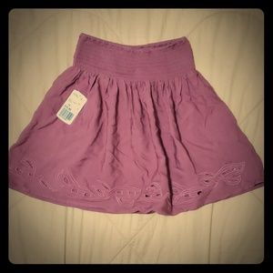 Mauve High Waisted Skater Skirt